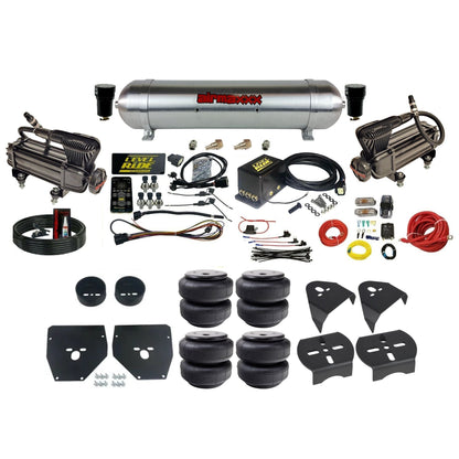 Complete Air Suspension Kit Level Ride 3 Preset Bluetooth w/Chrome 580 Fits 1973-87 C10