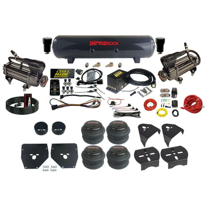 Complete Air Suspension Kit Level Ride 3 Preset Bluetooth w/Chrome 580 Fits 1973-87 C10