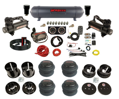 Air Suspension Kit airmaxxx Black 480 X4 Air Manifold Fits 1963-64 Cadillac