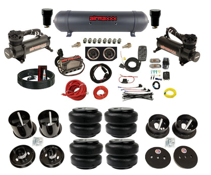 Air Suspension Kit airmaxxx Black 480 X4 Air Manifold Fits 1963-64 Cadillac