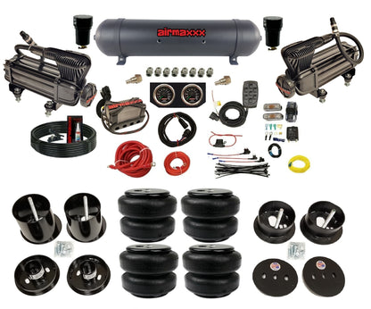 Air Suspension Kit airmaxxx Black 480 X4 Air Manifold Fits 1963-64 Cadillac