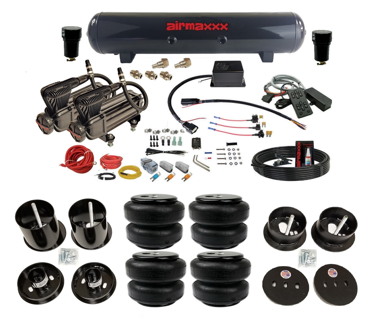 Air Suspension Kit Slam Specialties SV-8C + Mc.1 w/Blk 580 Fits 1963-64 Cadillac