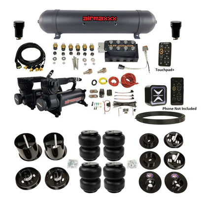 All Black Air Suspension Kit w/Accuair E+ Connect & VU4 Pressure Presets Fits 1965-70 Cadillac