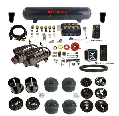 All Black Air Suspension Kit w/Accuair E+ Connect & VU4 Pressure Presets Fits 1965-70 Cadillac