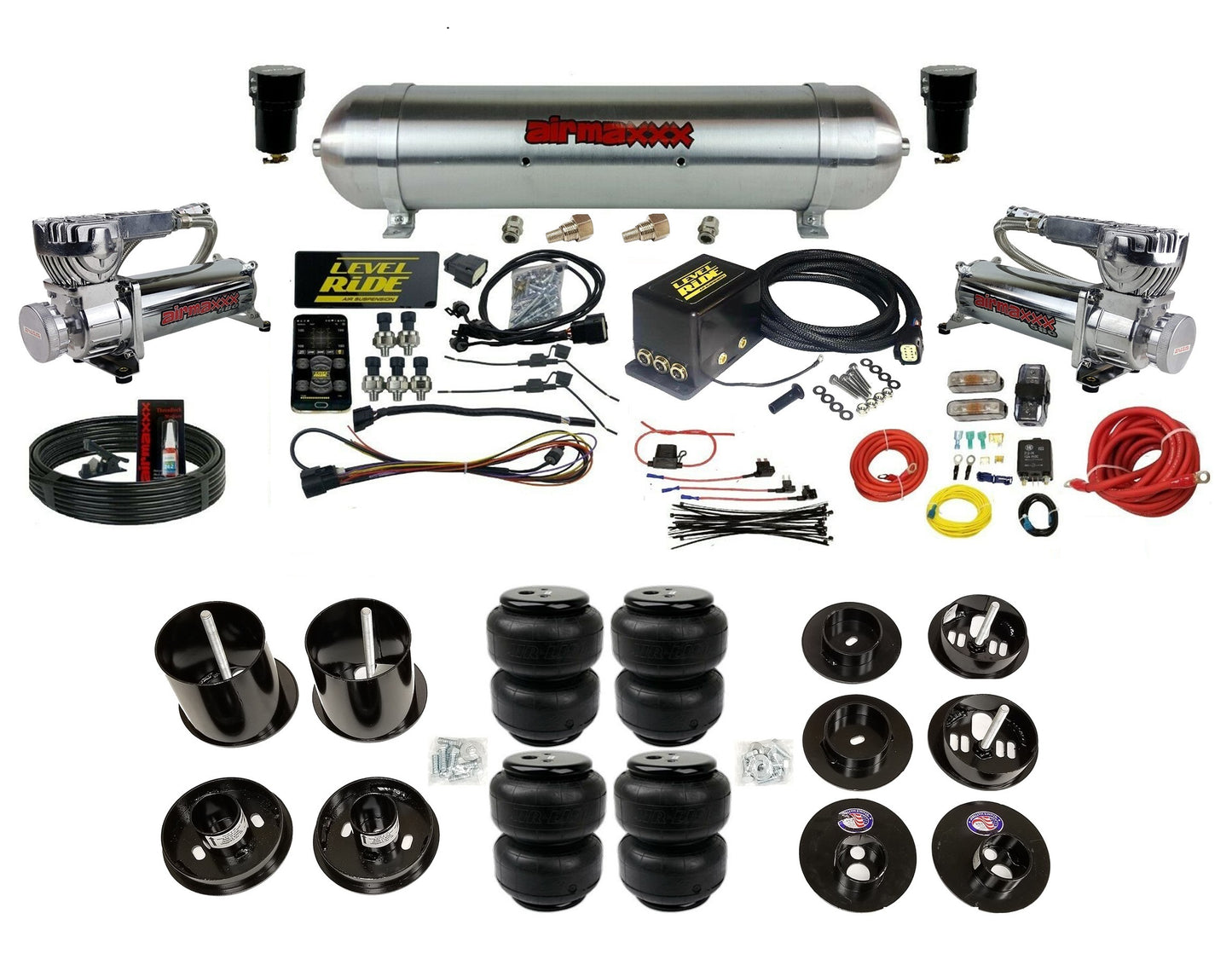 580 Chrome Air Kit w/Level Ride Suspension Pressure Only Fits 1965-70 Cadillac