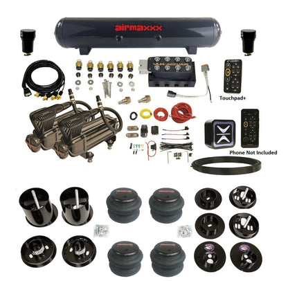 All Black Air Suspension Kit w/Accuair E+ Connect & VU4 Pressure Presets Fits 1965-70 Cadillac