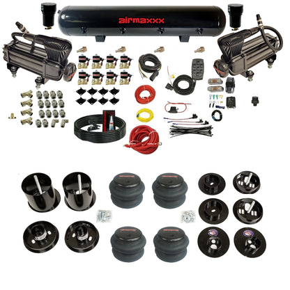 3/8" Fast Air Suspension Kit w/Black 480 Compressors Fits 1965-70 Cadillac