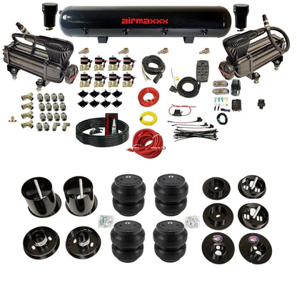 3/8" Fast Air Suspension Kit w/Black 480 Compressors Fits 1965-70 Cadillac