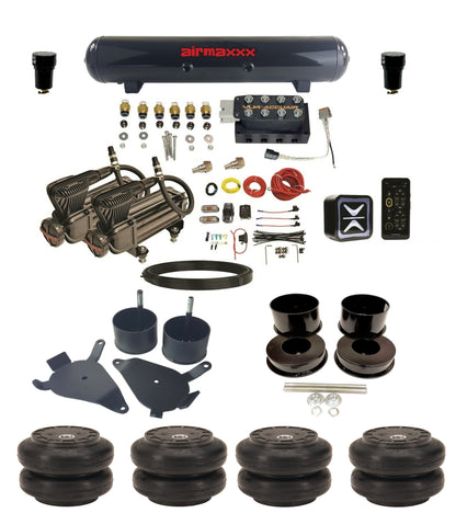 Air Suspension Kit Accuair Wireless E+ Connect & VU4 580 Black Fits 1978-88 GM G-Body