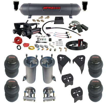 580 Black Air Suspension Kit w/Slam Specialties SV-8C + MC.1 Fits 2007-18 Silverado 1500