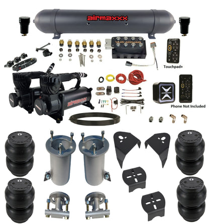 Air Ride Suspension Kit Accuair e-Level+ Pressure VU4 w/X-Series Fits 2007-18 Silverado 1500