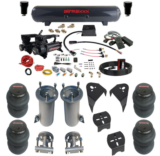 580 Black Air Suspension Kit w/Slam Specialties SV-8C + MC.1 Fits 2007-18 Silverado 1500