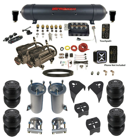 Air Ride Suspension Kit Accuair e-Level+ Pressure VU4 w/X-Series Fits 2007-18 Silverado 1500