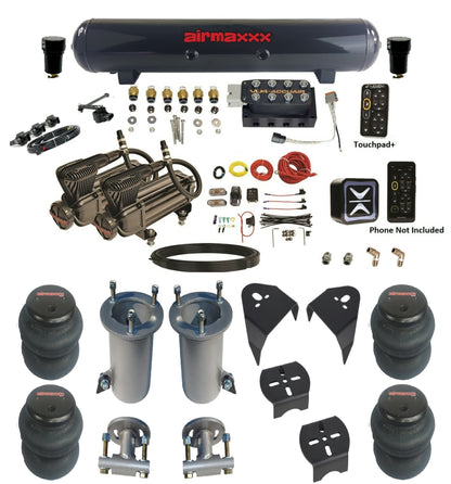 Air Ride Suspension Kit Accuair e-Level+ Pressure VU4 w/X-Series Fits 2007-18 Silverado 1500