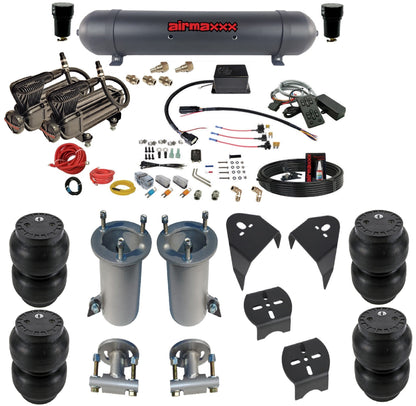 580 Black Air Suspension Kit w/Slam Specialties SV-8C + MC.1 Fits 2007-18 Silverado 1500