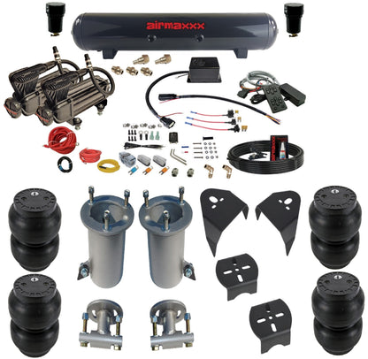 580 Black Air Suspension Kit w/Slam Specialties SV-8C + MC.1 Fits 2007-18 Silverado 1500