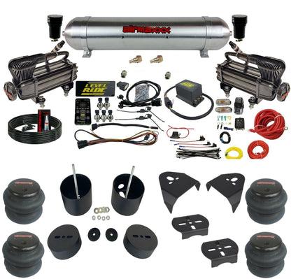 Air Suspension Pressure Only Level Ride Kit w/ Chrome 580 Fits Chevy 1988-98 Silverado 1500