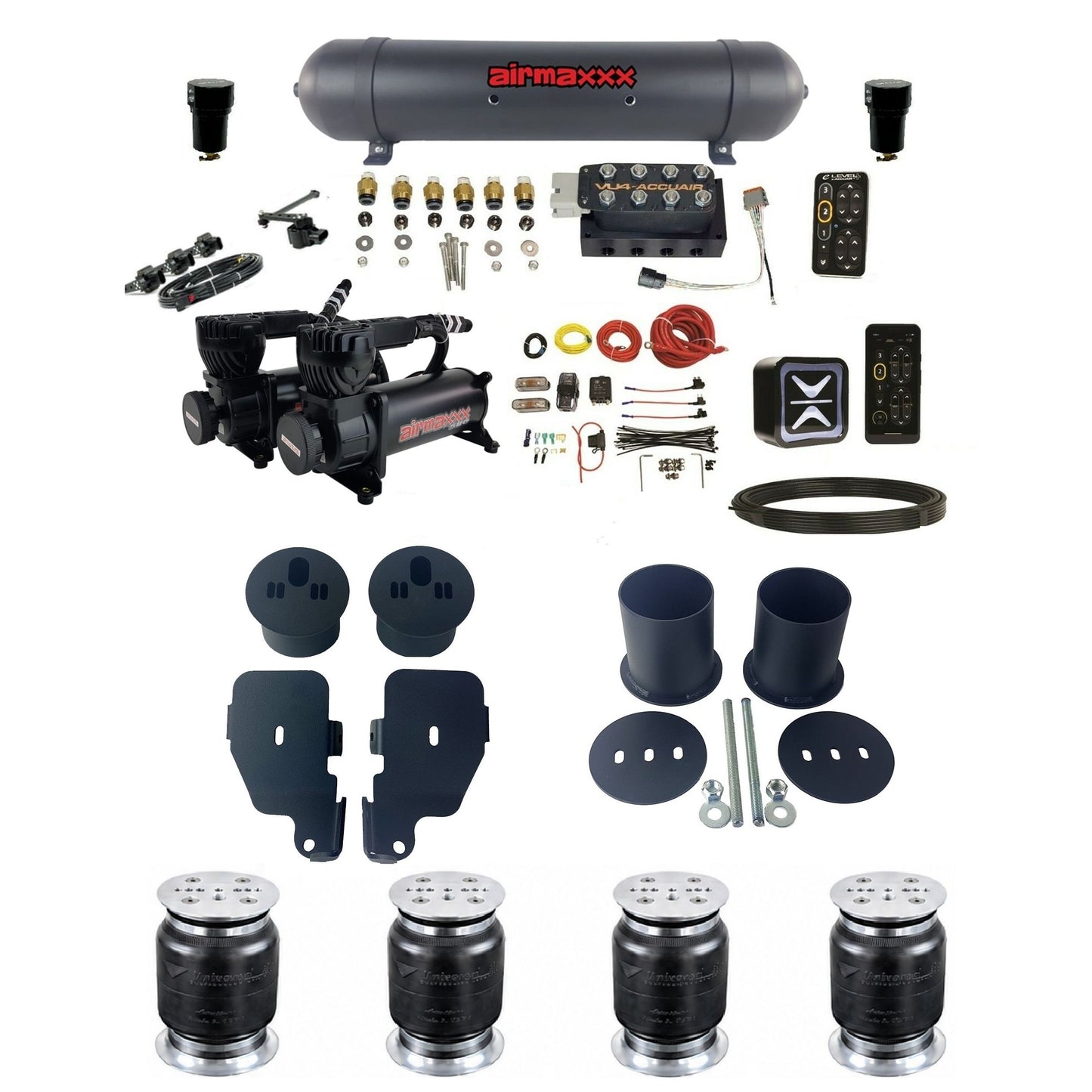 AccuAir e-Level+ Height+ VU4 w/X-Series Air Suspension Kit Fits 1965-70 Impala
