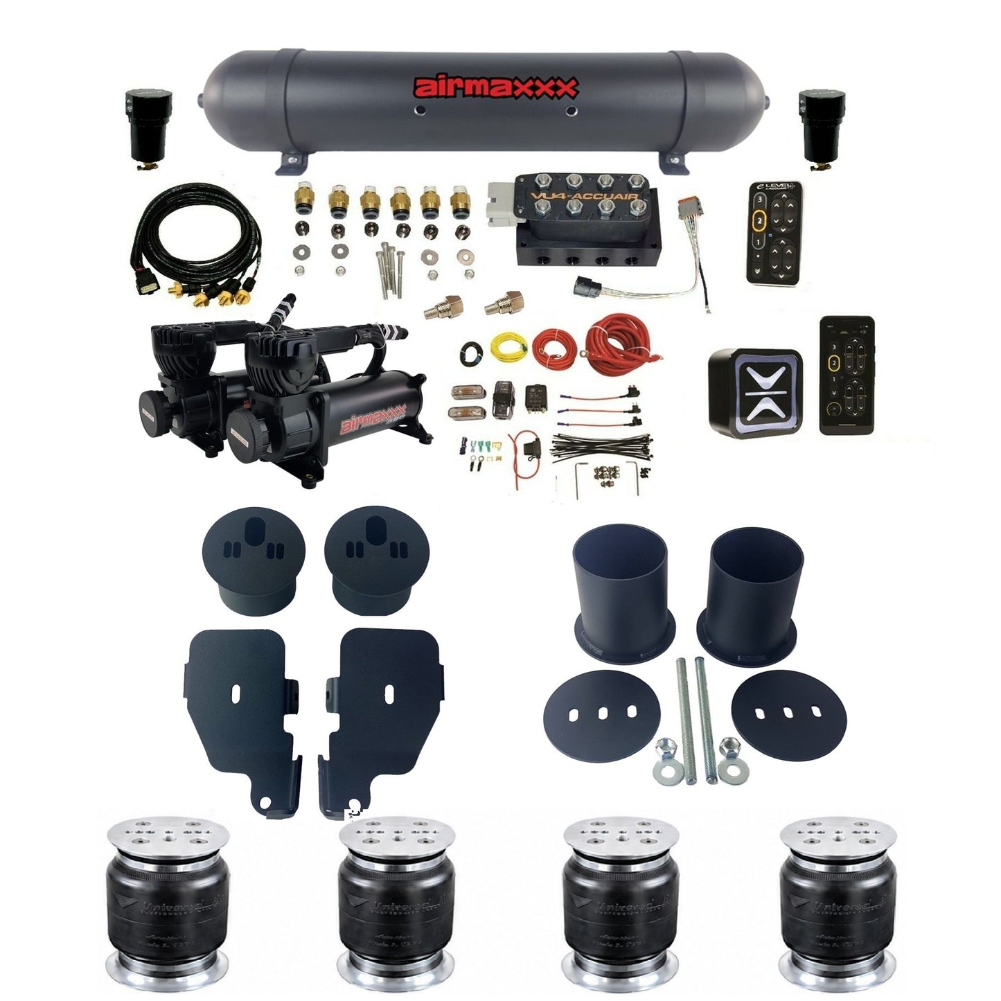 AccuAir e-Level+ Pressure+ VU4 X-Series Air Ride Kit Fits 1965-1970 Chevy Impala