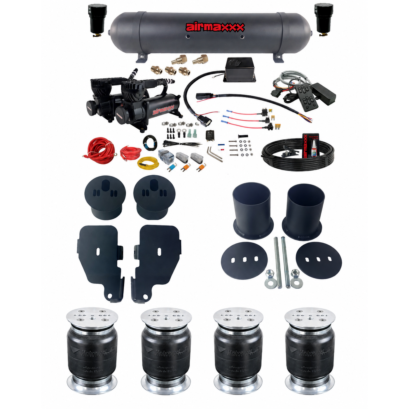 1965-1970 Chevy Impala Complete Black Air Ride Kit | Slam Specialties
