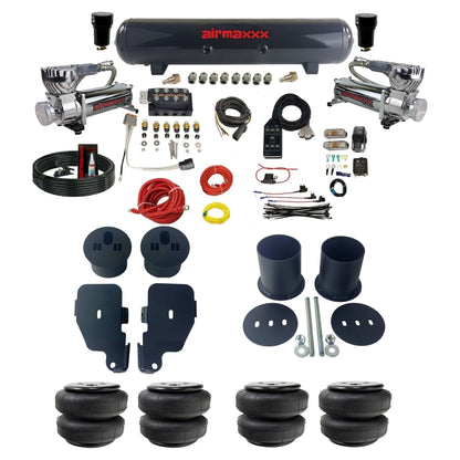 Complete Air Suspension Kit AccuAir 3/8" VU4 Manifold Bags Brackets & Tank Fits 1965-70 Impala