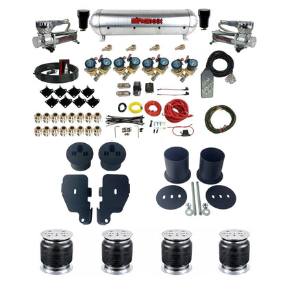 Chrome Complete FAST BAG 1/2" airmaxxx Air Suspension Kit Fits 1965-70 Impala