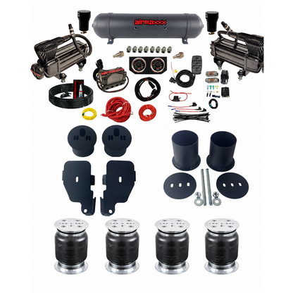 Complete 3/8" Air Suspension Kit Manifold Black 480 Fits 1965-70 Impala