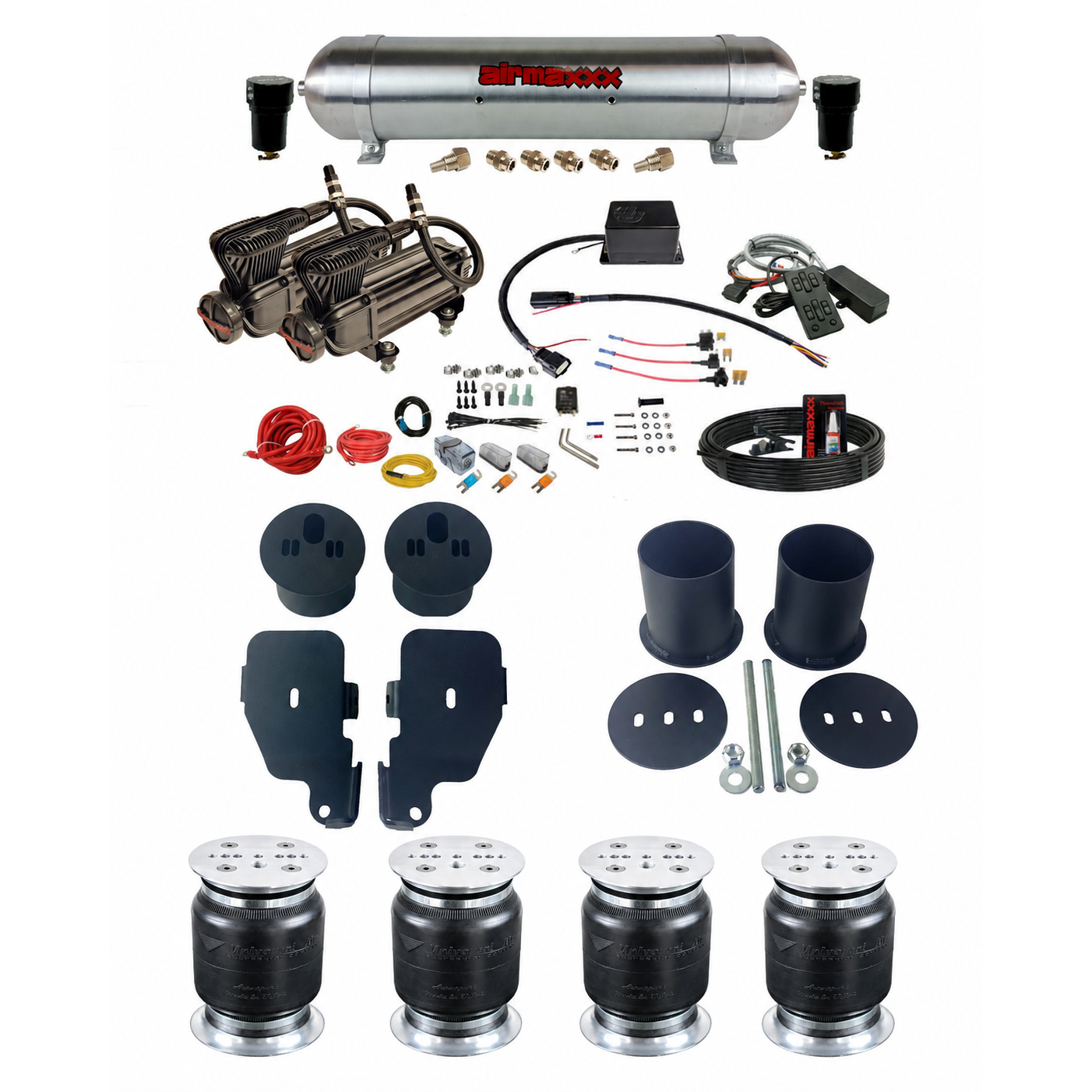 Air Suspension Kit Slam SV-8C Manifold w/Chrome 580 & Tank Fits 1965–70 Impala