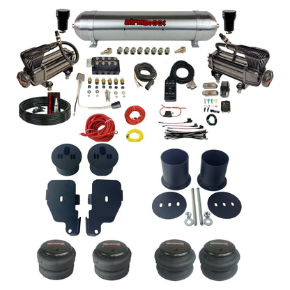 Complete Air Suspension Kit AccuAir 3/8" VU4 Manifold Bags Brackets & Tank Fits 1965-70 Impala