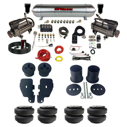 Complete Air Suspension Kit AccuAir 3/8" VU4 Manifold Bags Brackets & Tank Fits 1965-70 Impala