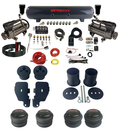 Complete Air Suspension Kit AccuAir 3/8" VU4 Manifold Bags Brackets & Tank Fits 1965-70 Impala