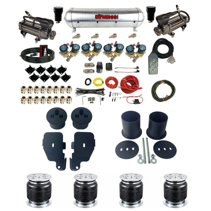Chrome Complete FAST BAG 1/2" airmaxxx Air Suspension Kit Fits 1965-70 Impala