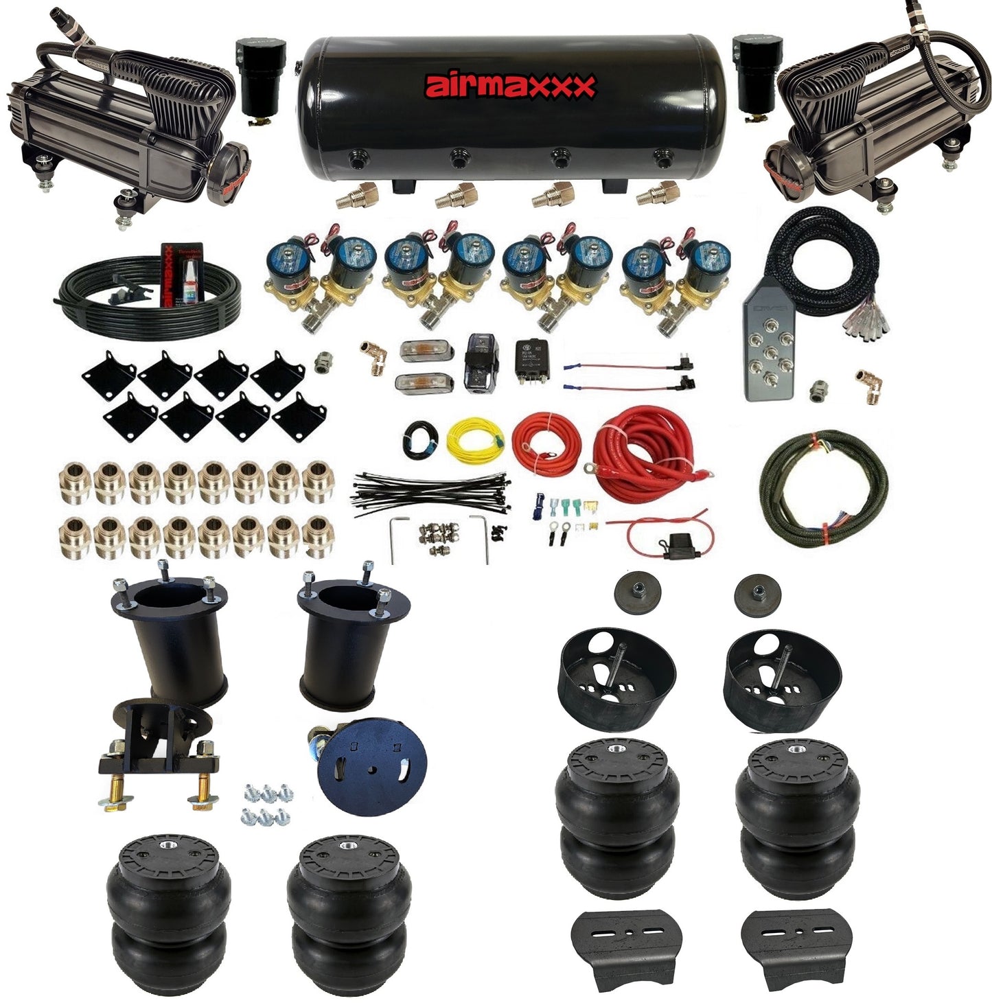 Complete 1/2" Fast Bag Air Suspension Kit For Chevy 07-14 Tahoe, Suburban, Avalanche