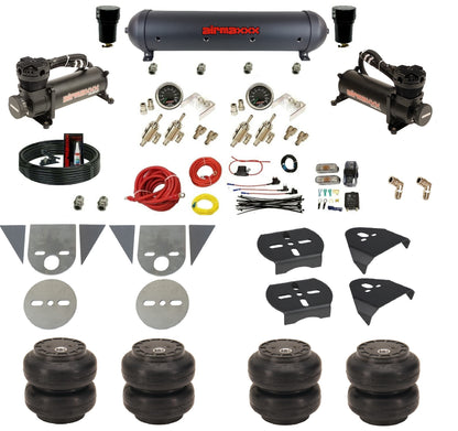 3/8" Manual Air Suspension Kit w/Black 480 Compressors Fits Torsion Bar Mini Trucks