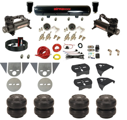 3/8" Manual Air Suspension Kit w/Black 480 Compressors Fits Torsion Bar Mini Trucks