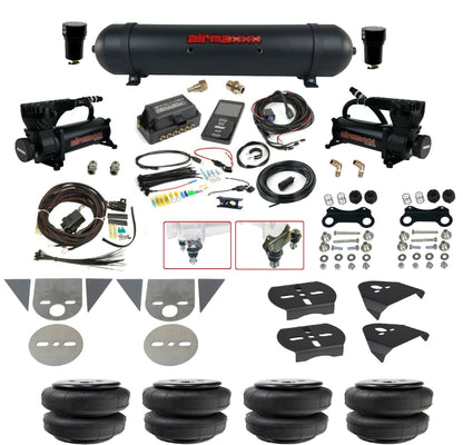 Complete 27685 Air Lift 3P Black 580 Air Suspension Kit Fits Torsion Key Import Mini Trucks