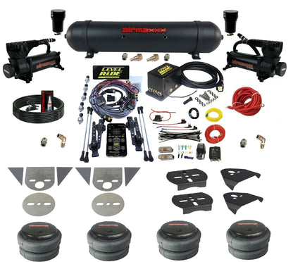 Complete Level Ride Air Suspension Pressure Height w/Black 580 Kit Fits Import Torsion Key Mini Trucks