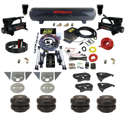 Complete Level Ride Air Suspension Pressure Height w/Black 580 Kit Fits Import Torsion Key Mini Trucks