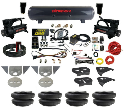 Air Suspension Level Ride Pressure Only Kit w/Black 580 Fits Torsion Bar Import Mini Trucks