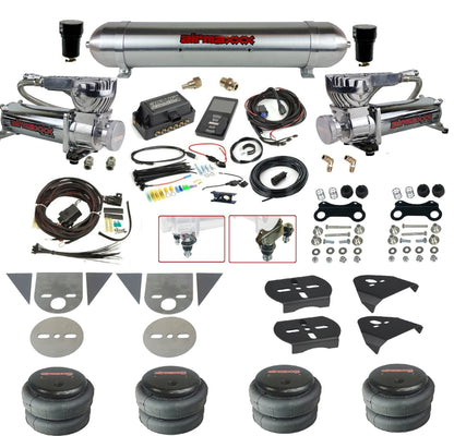 Complete 27685 Air Lift 3P Chrome 580 Air Suspension Kit Fits Torsion Key Import Mini Trucks