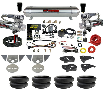 Air Suspension Level Ride Pressure Only Kit w/Chrome 580 Fits Torsion Bar Import Mini Trucks