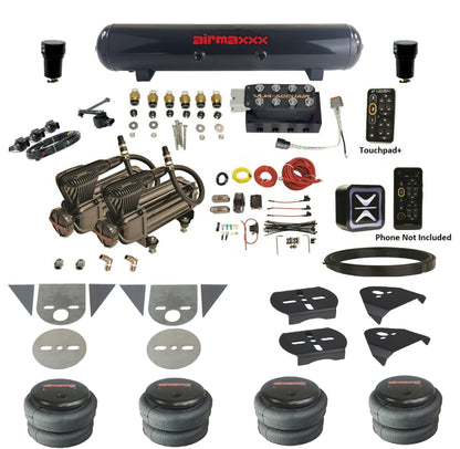 Air Ride Suspension Kit Accuair e-Level+ Height+ VU4 w/X-Series Fits Import Torsion Key Mini Trucks