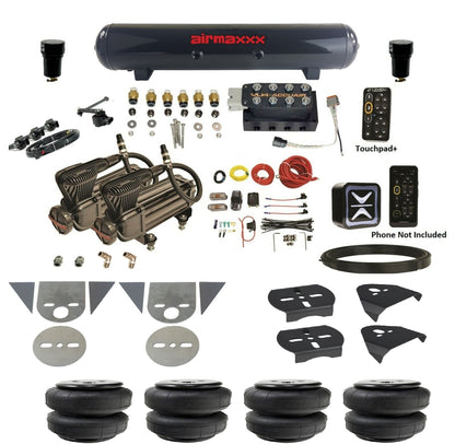 Air Ride Suspension Kit Accuair e-Level+ Height+ VU4 w/X-Series Fits Import Torsion Key Mini Trucks