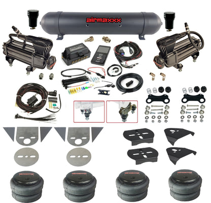 Complete 27685 Air Lift 3P Black 580 Air Suspension Kit Fits Torsion Key Import Mini Trucks