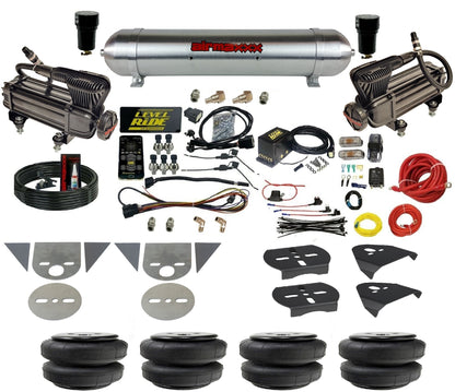 Air Suspension Level Ride Pressure Only Kit w/Chrome 580 Fits Torsion Bar Import Mini Trucks