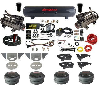 Air Suspension Level Ride Pressure Only Kit w/Black 580 Fits Torsion Bar Import Mini Trucks