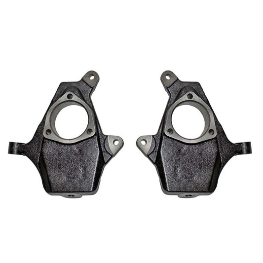 close-up of MaxTrac 100920 spindles designed for Silverado and Sierra 2WD