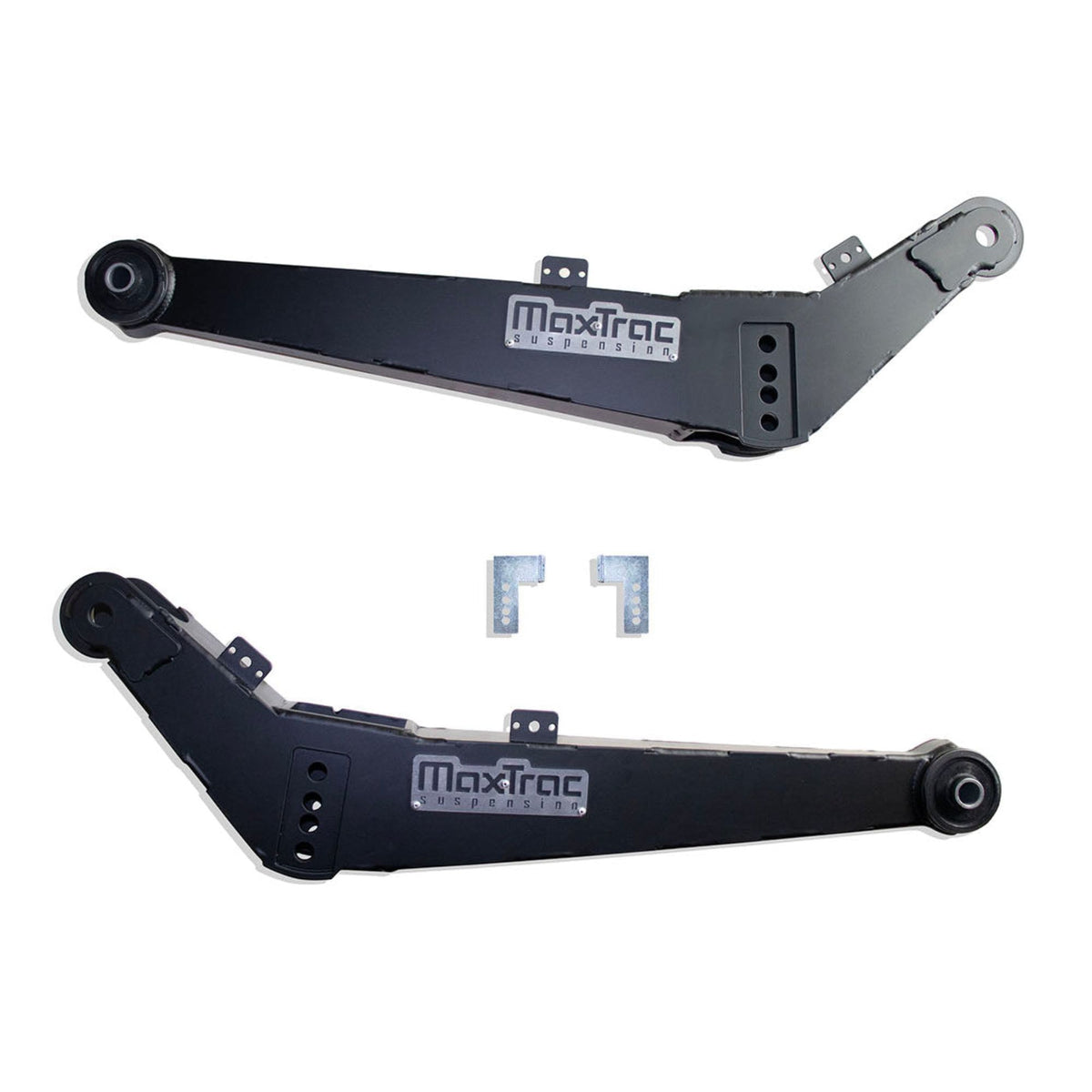 2021-2026 Tahoe Suburban Yukon 0 to 3 inch rear drop | MaxTrac 200803HC high clearance lowering arms | GM SUV MagneRide Adaptive Ride lowering control arms | MaxTrac 200803HC versus 200804 ground clearance | USA made black powder coated rear control arms