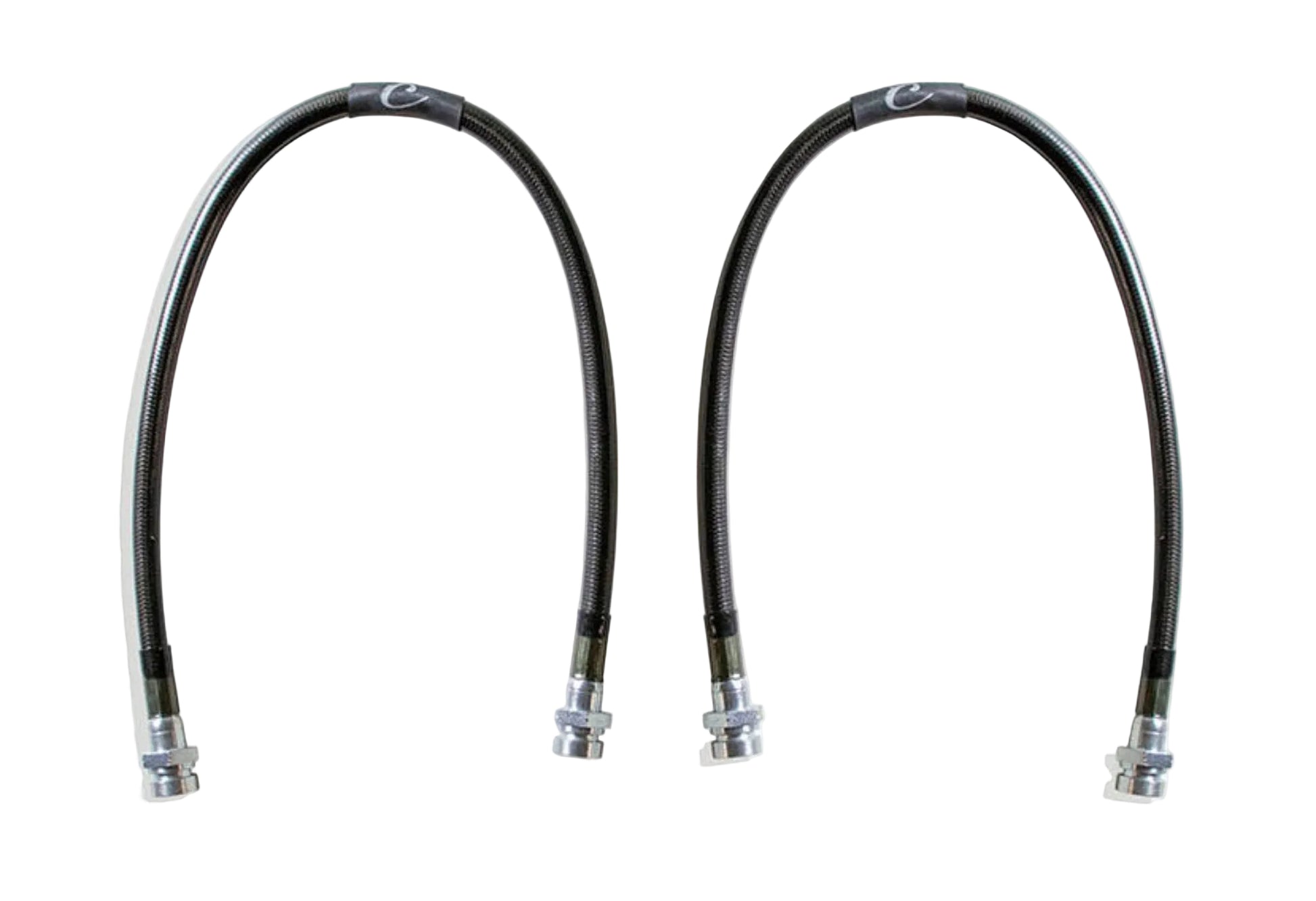 2007-2021 Tundra 2WD stainless braided brake hoses | MaxTrac 20 inch front brake lines for Tundra lift spindles | DOT compliant Toyota Tundra extended brake line pair | MaxTrac five layer stainless braided front brake hoses