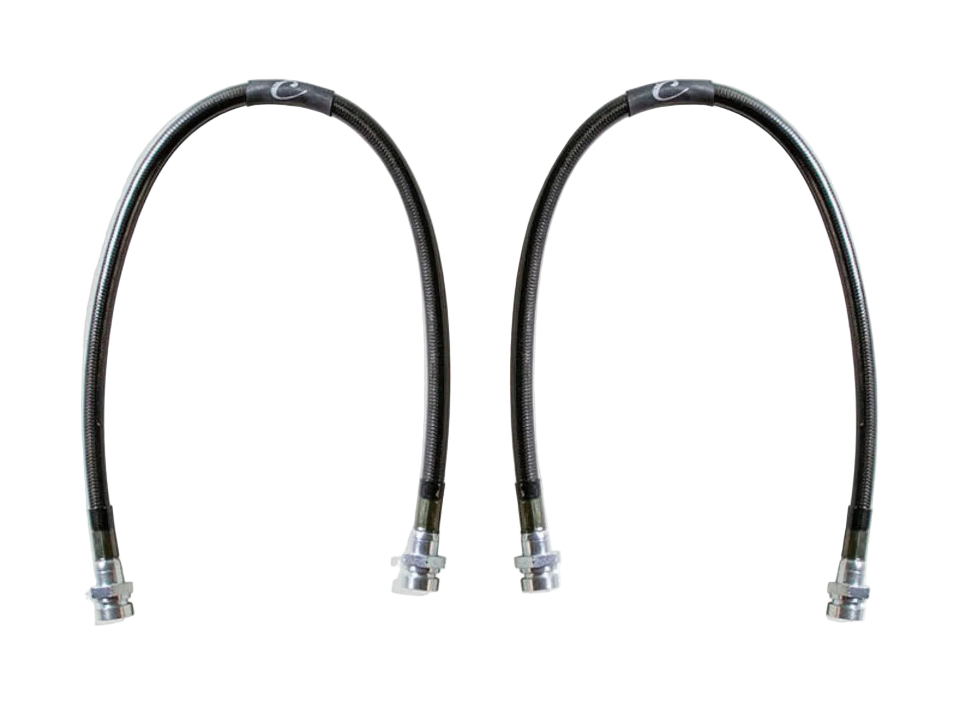 2005-2023 Tacoma 6-lug 2WD stainless braided brake hoses | MaxTrac 17 inch front brake lines for Tacoma lift spindles | DOT compliant Toyota Tacoma extended brake line pair | MaxTrac five layer stainless braided front brake hoses